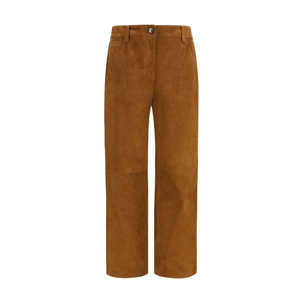 Magda Butrym Women Straight-Leg Corduroy-Effect Leather Pants